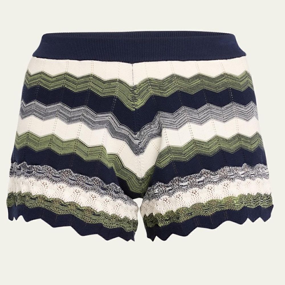 NWT Ramy Brook Katharine Wavy Knit Shorts Medium
